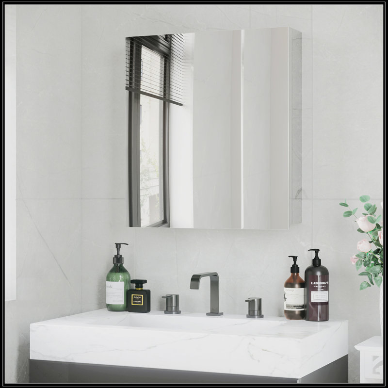 Miroir de salle de bain avec tablettes de rangement Kleankin