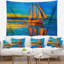 Seascape brown tapisserie de bateau à voile-28504637