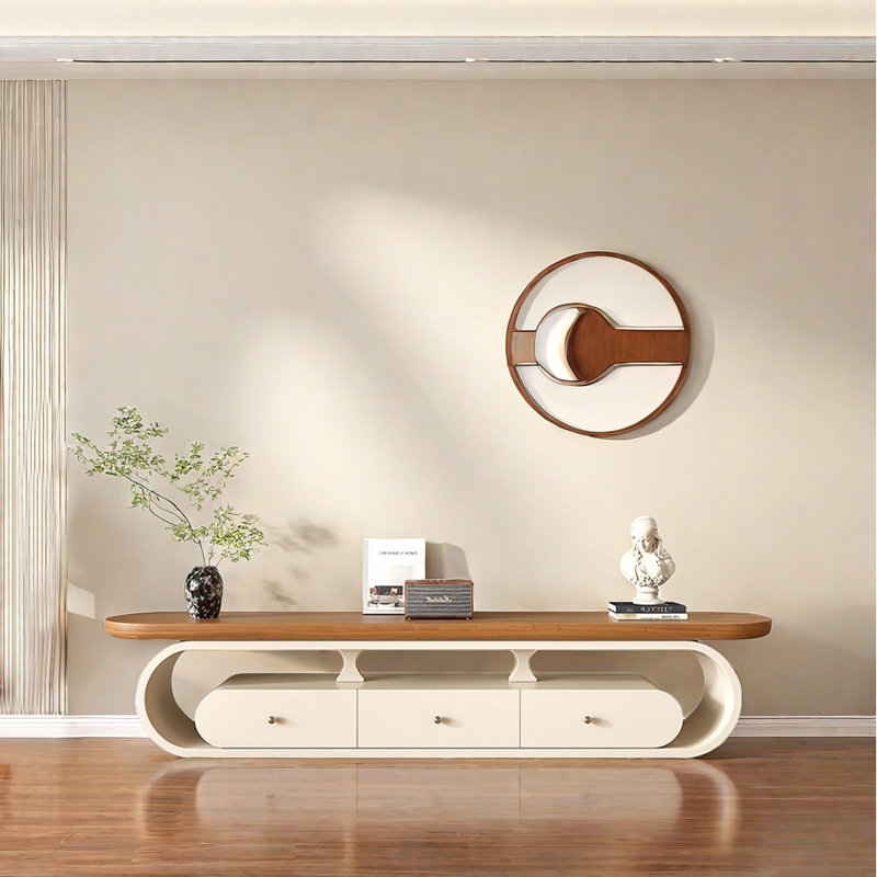 Meuble télé American Style Creative, Brun/crème, L 94,49 po