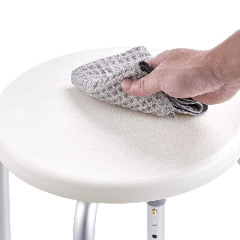 Chaise de douche réglable à hauteur réglable, idéale pour les personnes âgées et les personnes à mobilité réduite avec une capacité de 300 lb, une solution de bain sécuritaire et confortable.