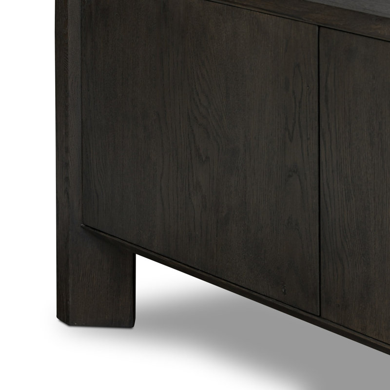 Orwin Wide Bookshelf-Smoked Black Oak, Black