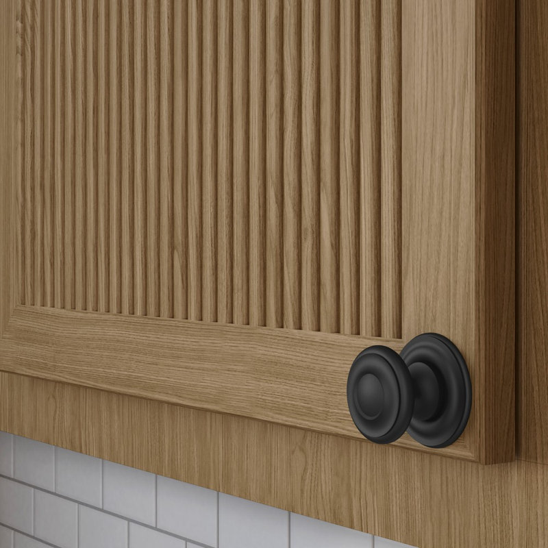 4902 Knob Back Plate, Satin Black