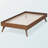 Melbourne mid-century Twin Size Platform Bed in Brown Finish, 14.75'' H X 40.39'' W X 77.14'' L