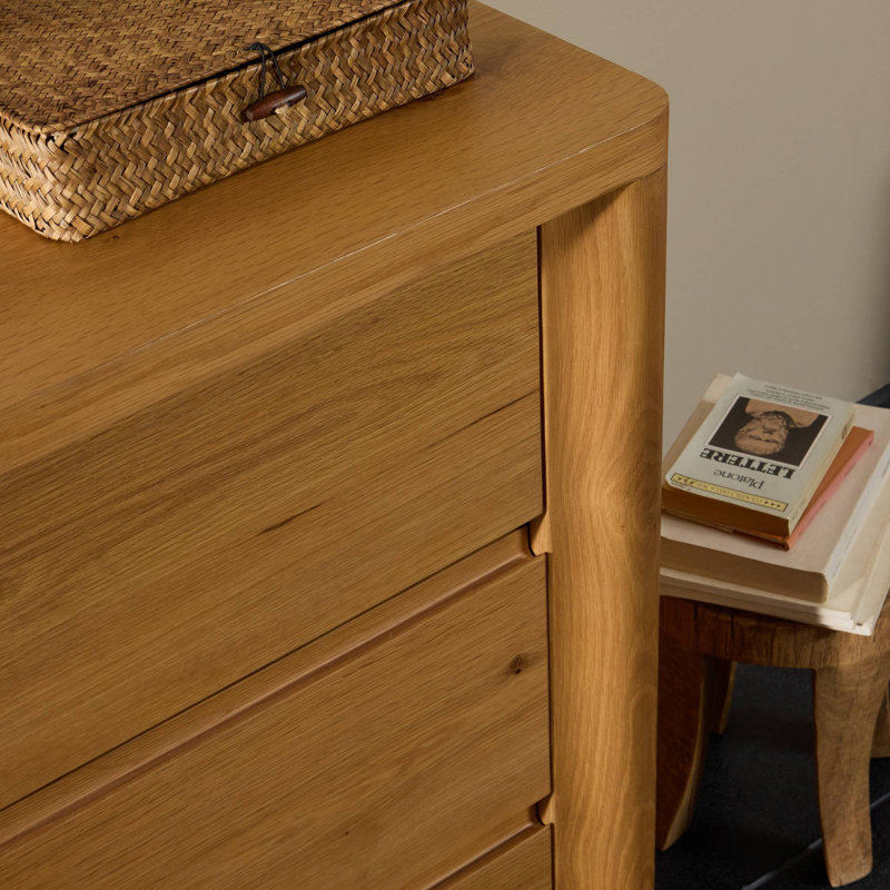 Novella 6 Drawer Dresser-Natural Oak Veneer Thick Random