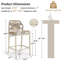 Tabouret de bar d'extérieur 28 po avec coussin Khadijo-470427936-498520869-498520891