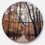 Road in Autumn Golden Forest - Horloge murale moderne-34141049