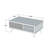 Modern 2-Tier Coffee Table, Walnut & White, 39.4 x 16.5 x 23.6 Inches | 100% Melamine Coated Particle Board, Solid Wood Door, Extra Storage | Scandinavian Design, Stylish & Functional for Living Room