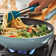 Rachael Ray Classic Brights Nonstick Stir Fry Pan with Lid, 11 Inch - Sky Blue