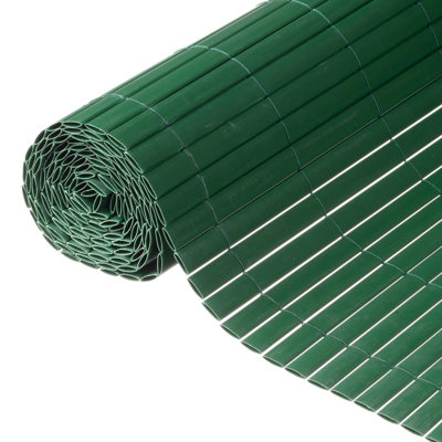 Nature Double Sided Garden Screen PVC 1 x 3m Green