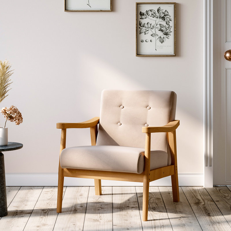 Courtney Upholstered Armchair, Beige