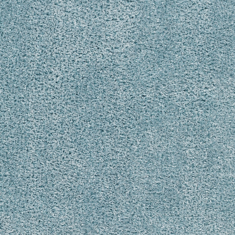 Blue Modern Shaggy Rug, Plain Anti Slip Easy to Clean Rug For Living Room, Dining Room, Bedroom, Kitchen