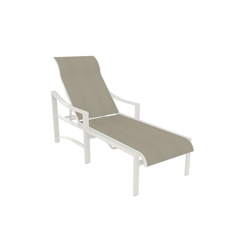 Kenzo Outdoor Chaise Lounge, Shell, Sparkling Water