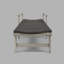 Chaise longue en bois et osier Hampton