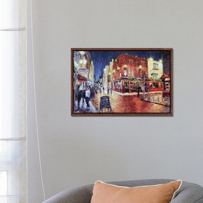 Temple Bar Small by Roger Disney - Floater Frame Gallery-Wrapped Canvas Giclée on Canvas