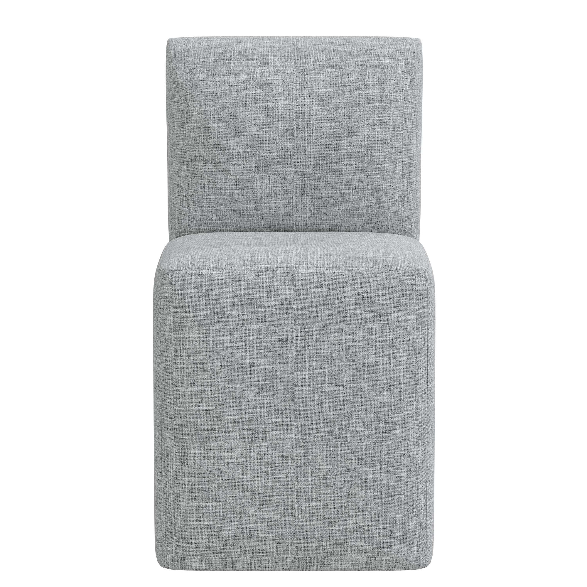 Mendy Upholstered Parsons Chair, Zuma Pumice Textured Linen