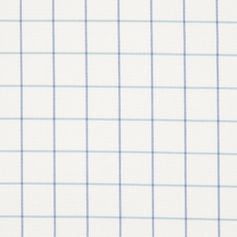 Schumacher x Mark D. Sikes Frannie Windowpane Fabric, Cobalt