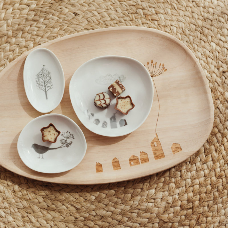 Wonderland Solid Wood Decorative Tray