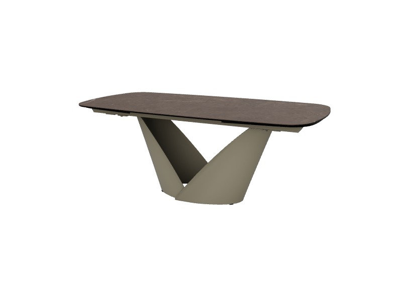 Calla Extendable Tables, Matt Bronze, 30.13"H x 78.75"L x 39.38"W, Bronze