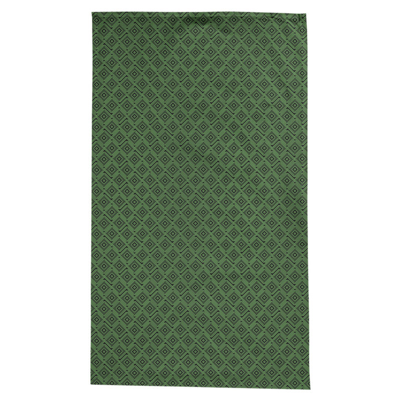 Nappe à labyrinthe carrée Leffel, Noir / Vert