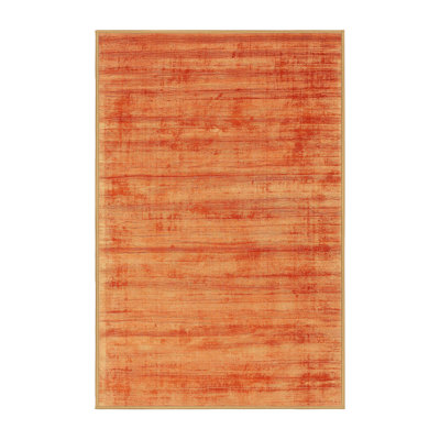 Tapis contemporain orange