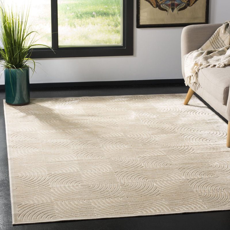 Tapis géométrique Pittenger Paradise Performance, Rectangle 4 pi x 5 pi 7 po