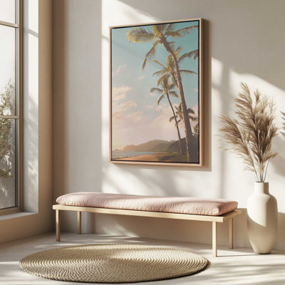 Soft Sunset Palms Canvas Art Print