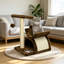 Cat Tree Kitten Activity Centre with Rotatable Top Bar, Sisal Scratching Post, Tunnel & Dangling Balls, Grey-1655485810