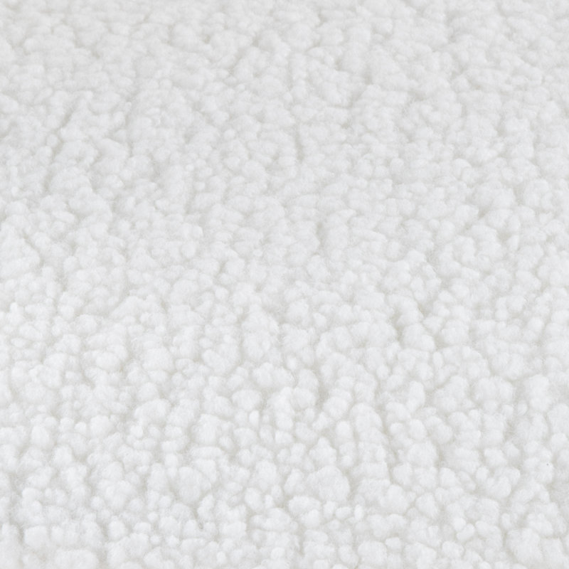 Chaise d'appoint en tissu sherpa Alara, Tissu blanc