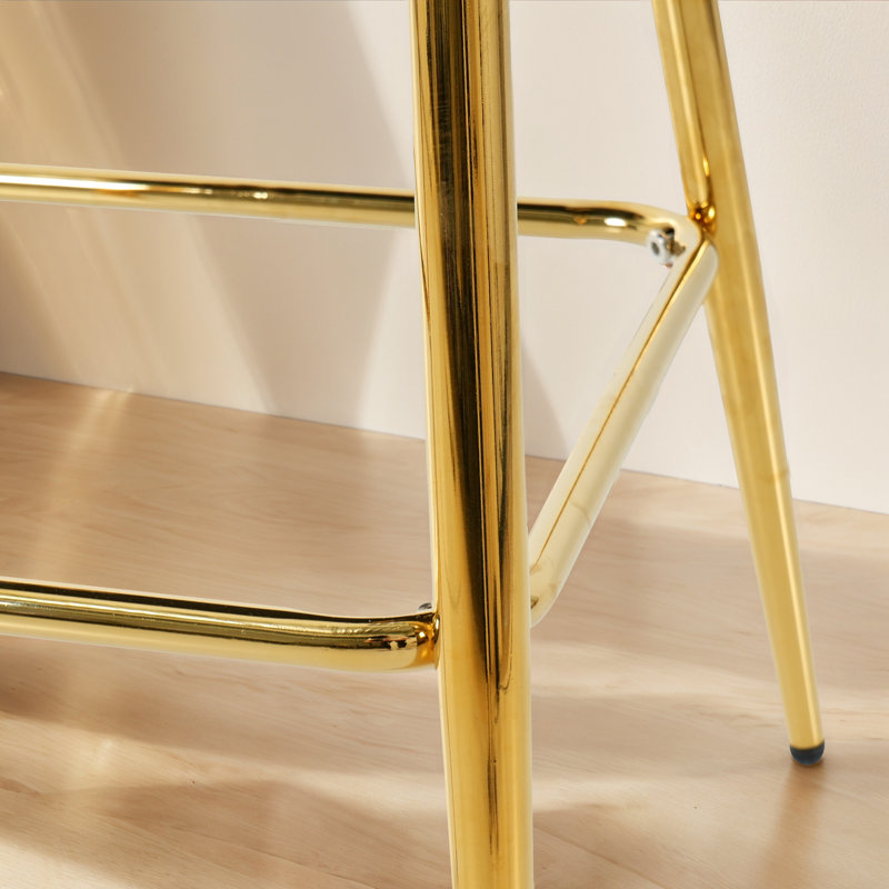 Tabouret de bar et de comptoir en velours (ensemble de 2), Vert