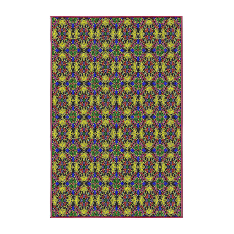 Geometric Indoor Rug, Rectangle 5' x 7'