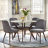 Oak Park Faux Marble Top Four Leg Dining Set