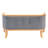 Settee with exposed wood
