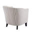 Fauteuil demi-tonneau rembourré à rayures