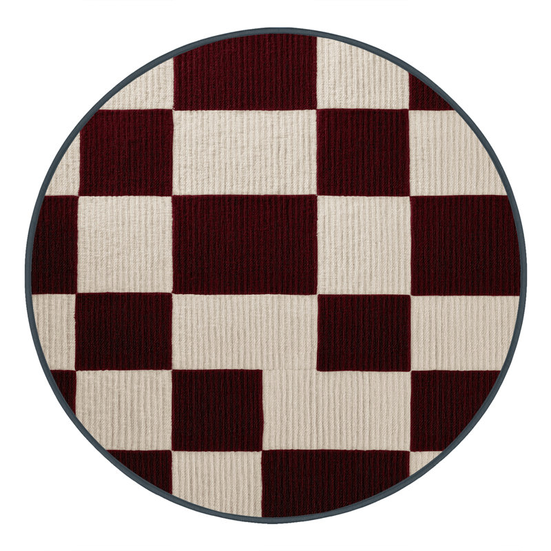 Tapis botanique lavable à la machine, Rond 3 pi
