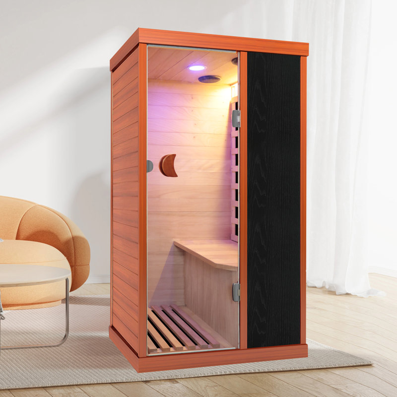 Marne Hemlock Single Far Infrared Sauna Room with Bluetooth Audio