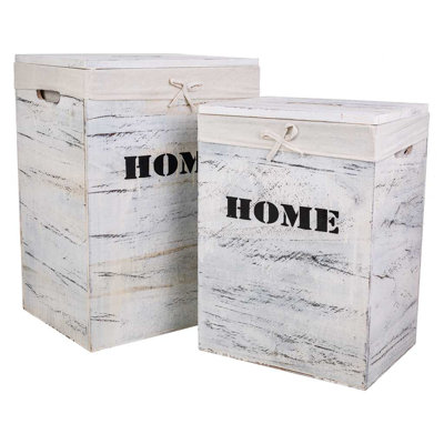 Wood Laundry Set with Handles