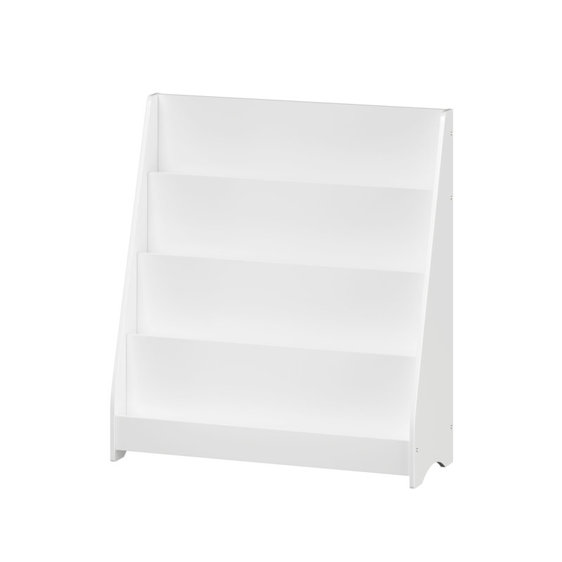 Bibliothèque pour enfants à 4 niveaux, présentoir pour tout-petits, Blanc