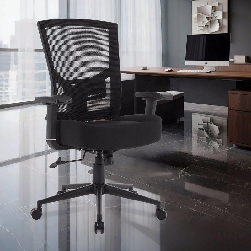Big And Tall Office Chair 600lbs With Lumbar Support For Eight Hour Daily Work Ergonomic Mesh Desk Chair Widen 3d Cushion For Reading, Gaming