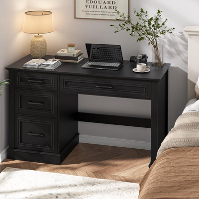 Bureau de direction Farmhouse 47 po avec 3 tiroirs et tiroir classeur réglable
