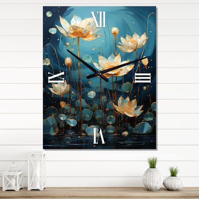 Cynthea - Horloge murale Lotus surdimensionnée