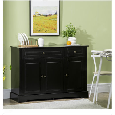 Modern Sideboard Buffet Cabinet with 2 Drawers and Adjustable Shelves, Perfect for Kitchen and Dining Room Storage