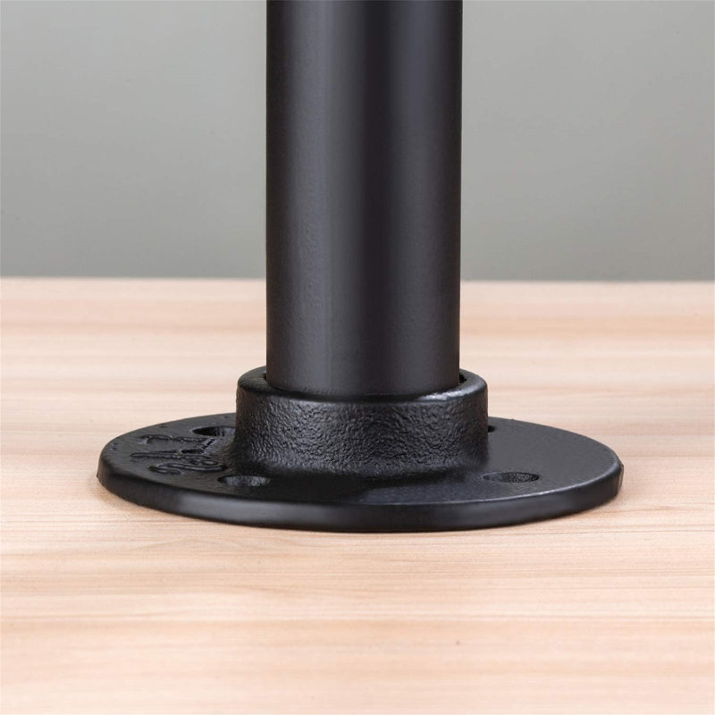Pied de table à tuyaux, H 12 po x l 3,45 po x P 3,45 po