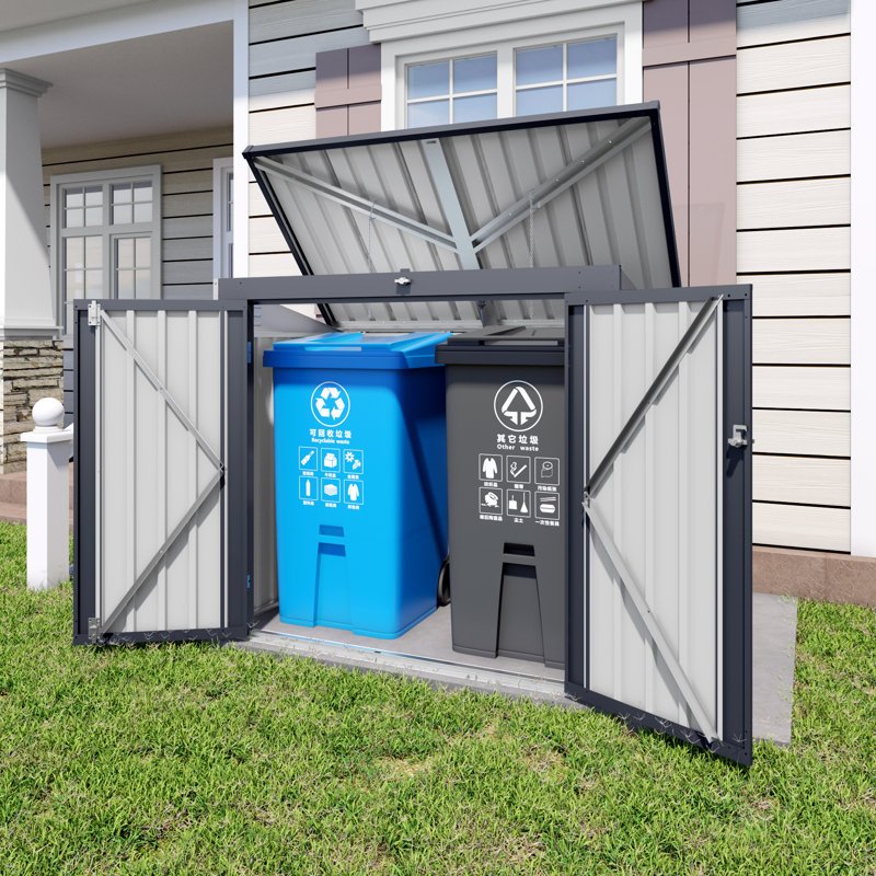 Remises spacieuses en métal, 55,2 po x 39 po x 54,8 po, utilisation moderne dans la cour