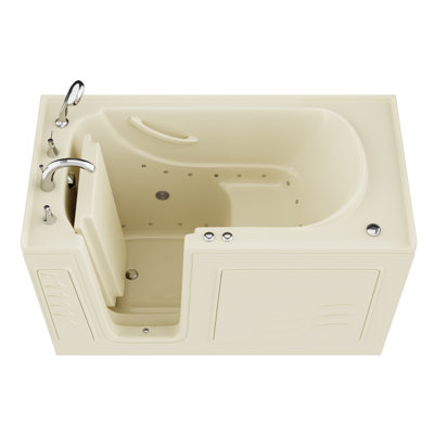 Therapeutic Tubs 30 in. x 60 in. Left Drain Quick Fill Walk-In Air Tub in Biscuit