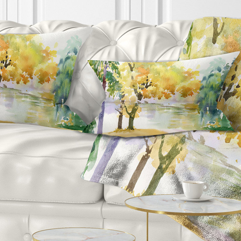 Coussin aquarelle Landscape, Rectangle, 12 po x 20 po