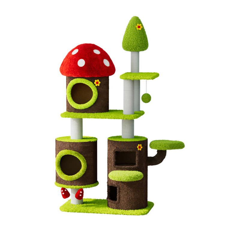 4 Tiers Cat Tree with Condons,Perch,Scratching Posts