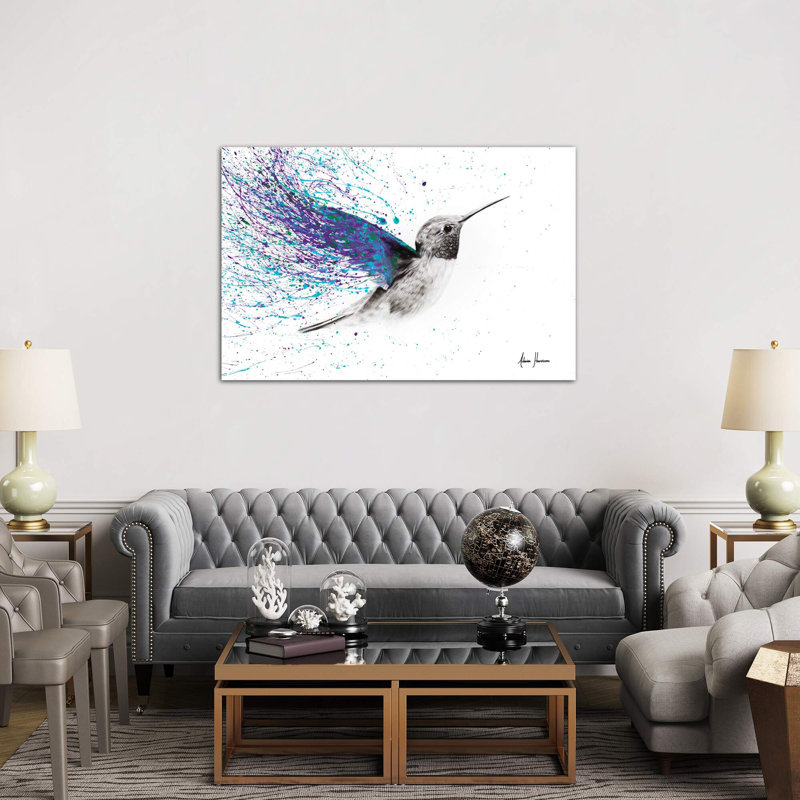 Hummingbird Garden 1 Piece Wrapped Canvas Painting, 152.5 cm H x 101.5 cm W