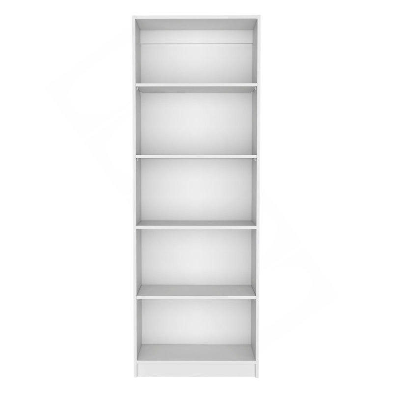 Bibliothèque Home 4 tablettes avec rangement à plusieurs niveaux - Blanc - Bureau, Blanc