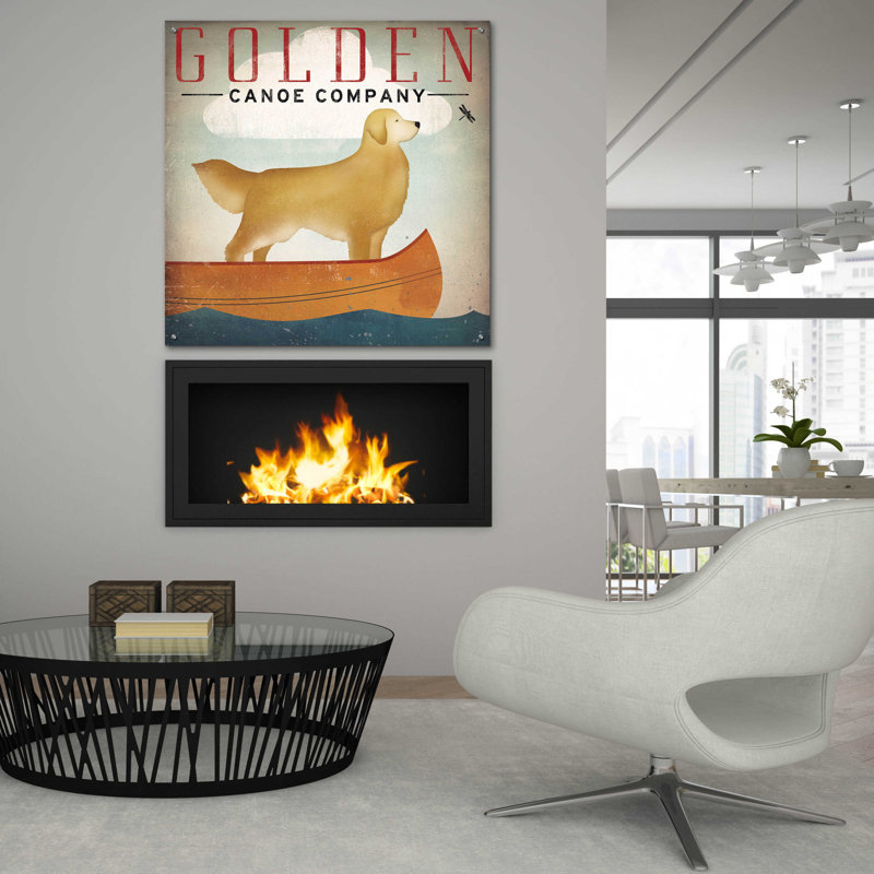 «Golden Dog Canoe Co Right Faceing» par Ryan Fowler, H 36 po x l 36 po