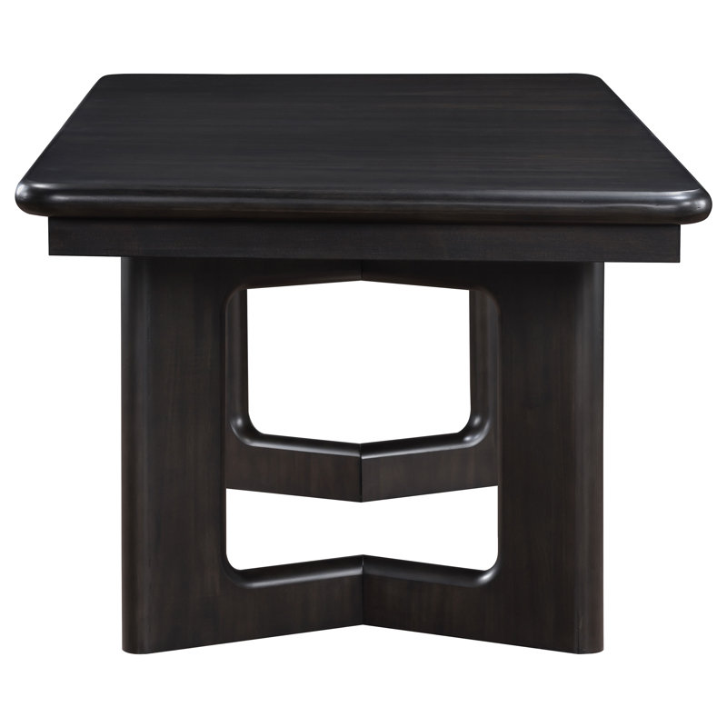 Clyta Contemporary Finish - Simich 5-Piece Rectangular Dining Table Set Acacia Brown, 7 Pieces: Table, 6 Chairs